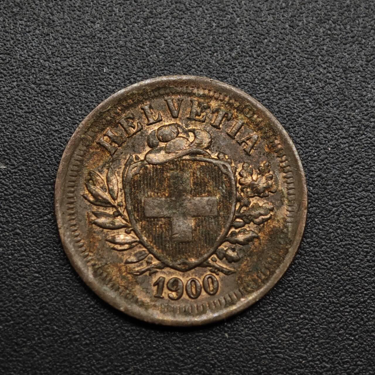 【淘币小摊】限时拍第八百六十拍  老铜币场  满百包邮可预留两周  周一统一发货  瑞士1900年1分铜币