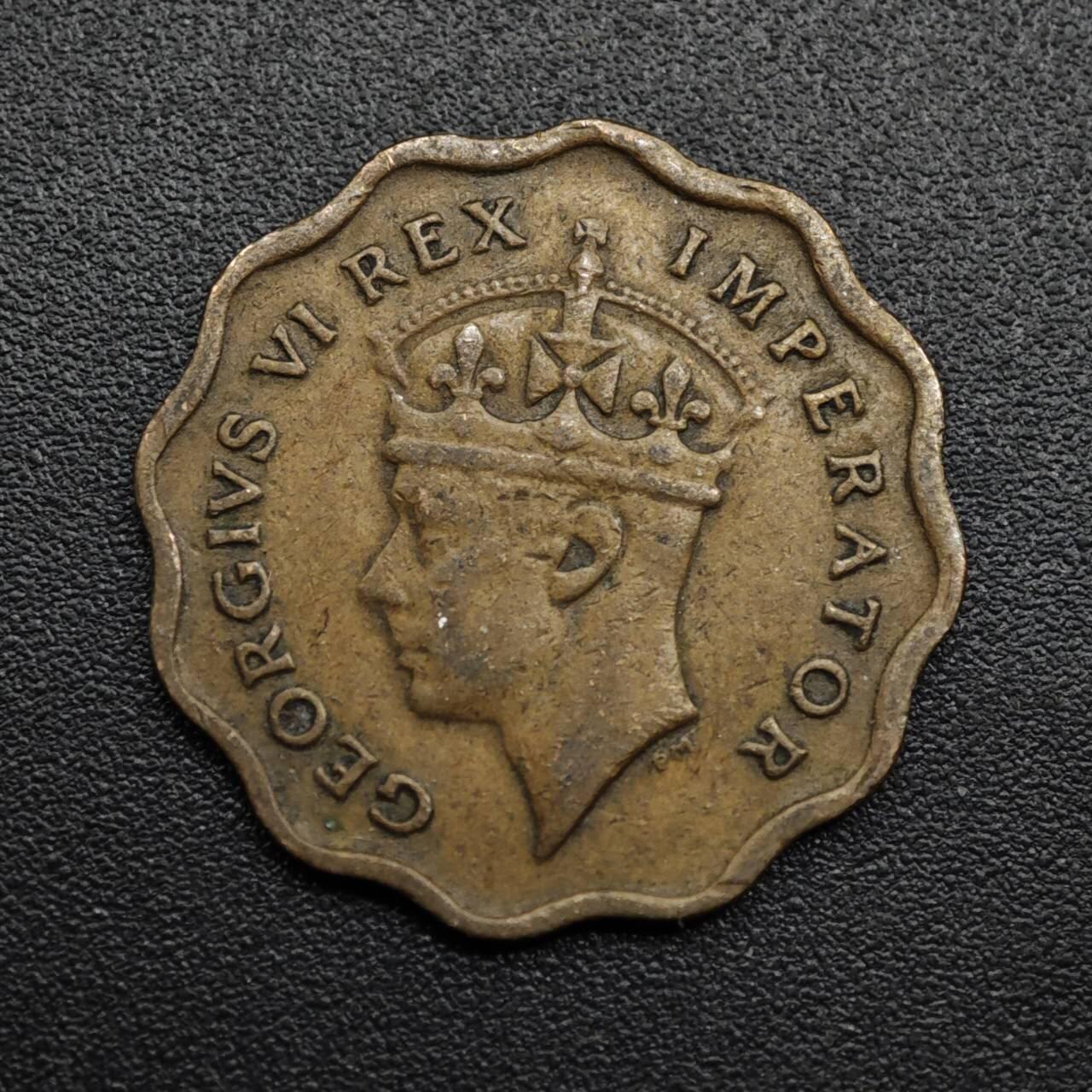 【淘币小摊】限时拍第八百六十拍  老铜币场  满百包邮可预留两周  周一统一发货  塞浦路斯1945年乔治六世1/2皮阿斯特铜币