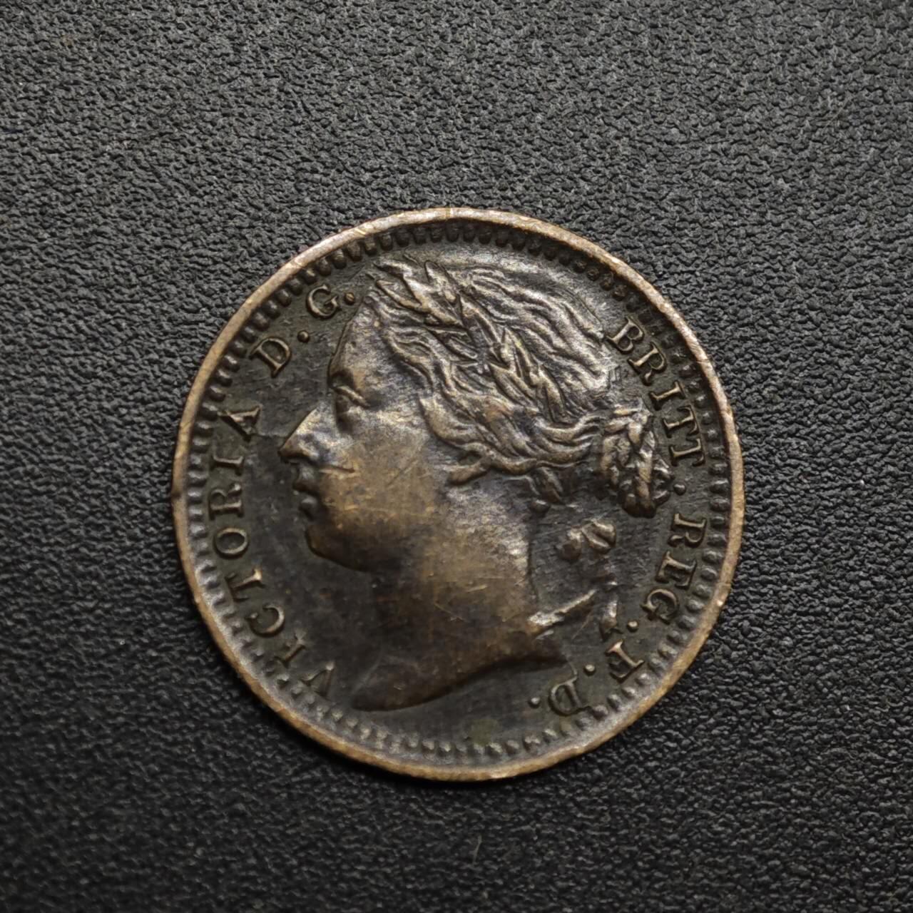 【淘币小摊】限时拍第八百六十拍  老铜币场  满百包邮可预留两周  周一统一发货  英属马耳他1885年维多利亚1/3法新铜币