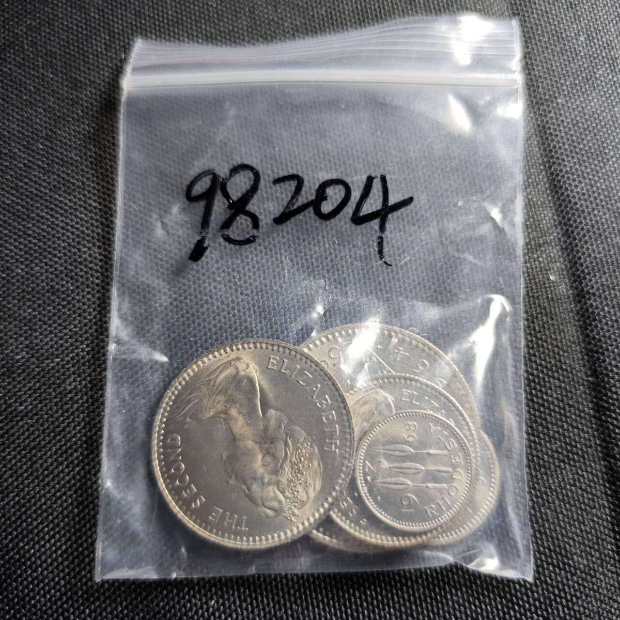 KK钱币收藏小铺  第398期 百期特拍（四拍之二） 2月预留时间 周末发货 罗得西亚大小面值一套 好品