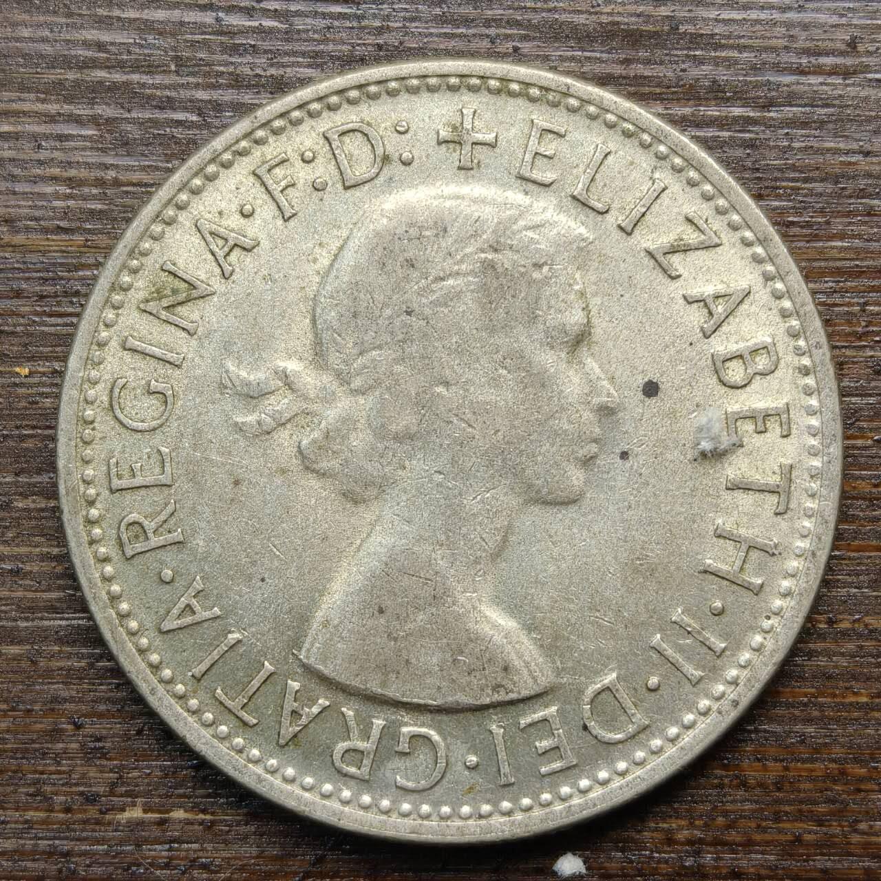 【春节前最后一拍，下一场3.3号】★第139加场★银币专场 不寄存，200包邮。不满200元，支付5元运费。《接受代拍 代送NGC评级》 19【无寄存】澳大利亚 1954年 伊丽莎白二世 1弗洛林 银币 袋鼠与狮王