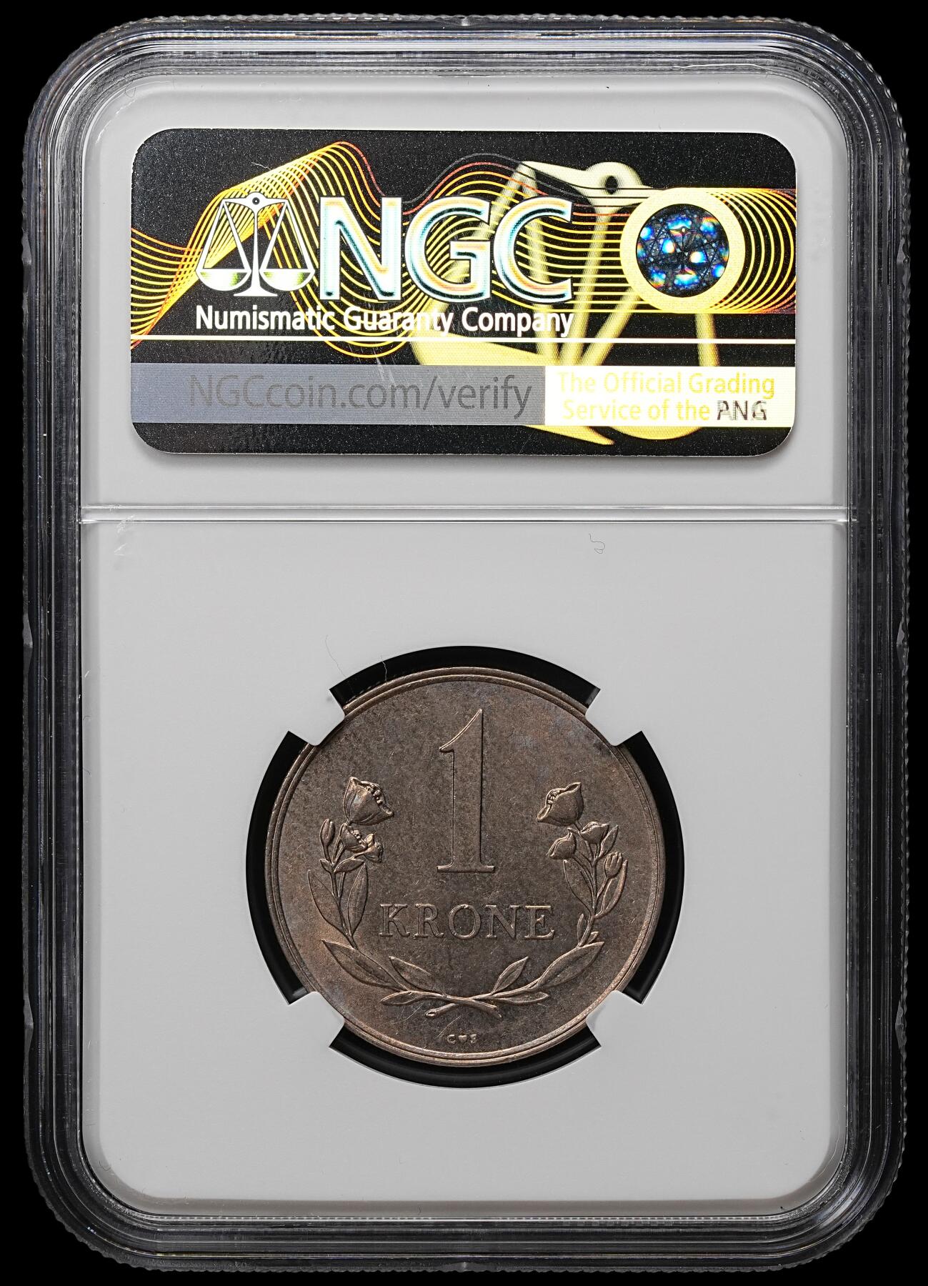 修遠堂世界钱币第103期 NGC MS62 1964年格陵兰皇家矿业公司1克朗