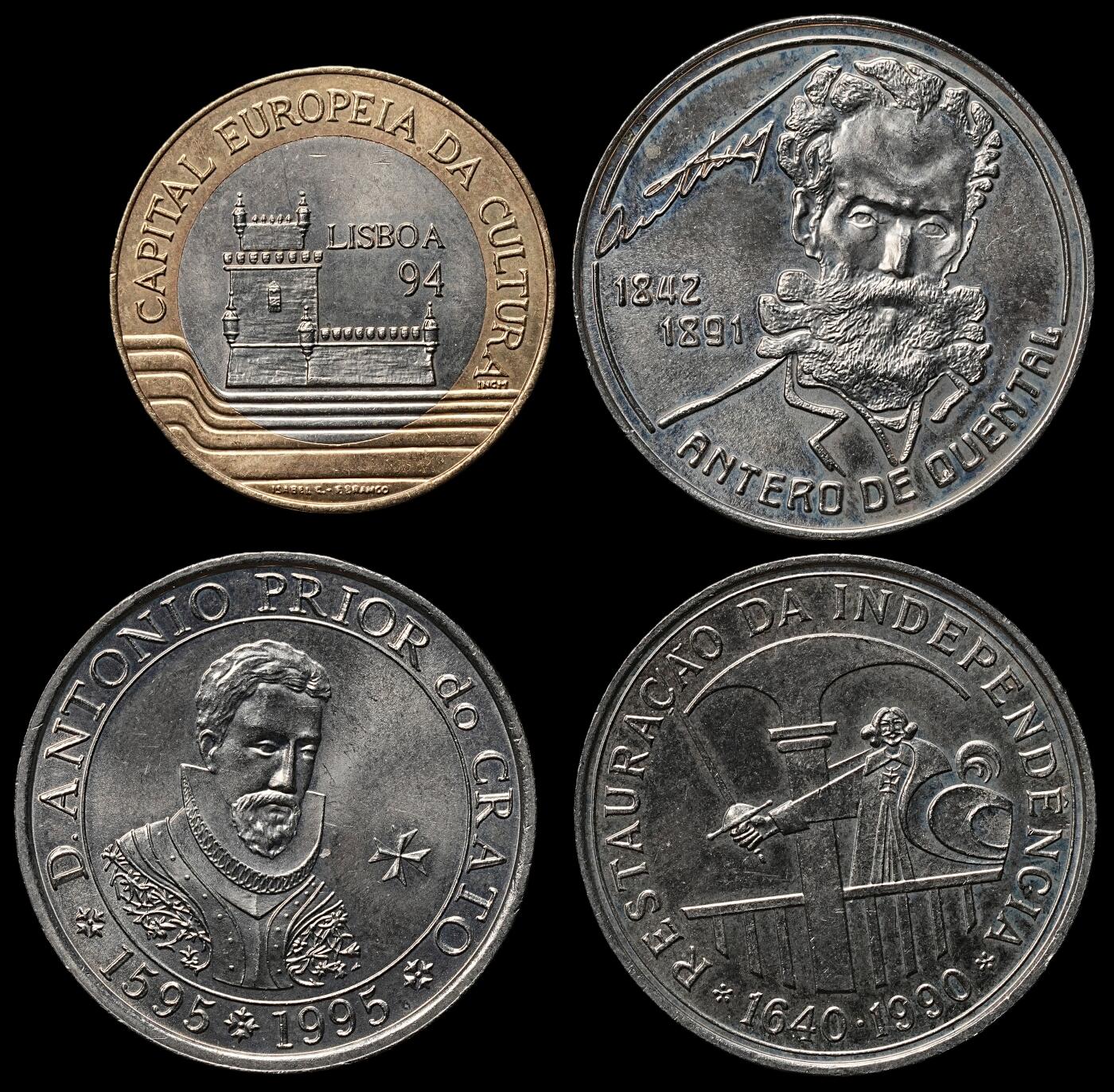 修遠堂世界钱币第103期 葡萄牙现代纪念币4枚