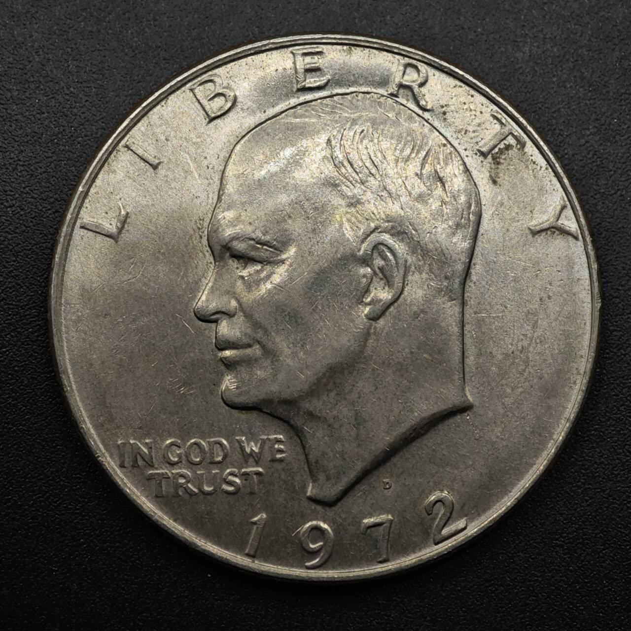 【淘币小摊】限时拍第八百五十八拍  散币场  满百包邮可预留两周  周一统一发货  美国1972年月球鹰美元