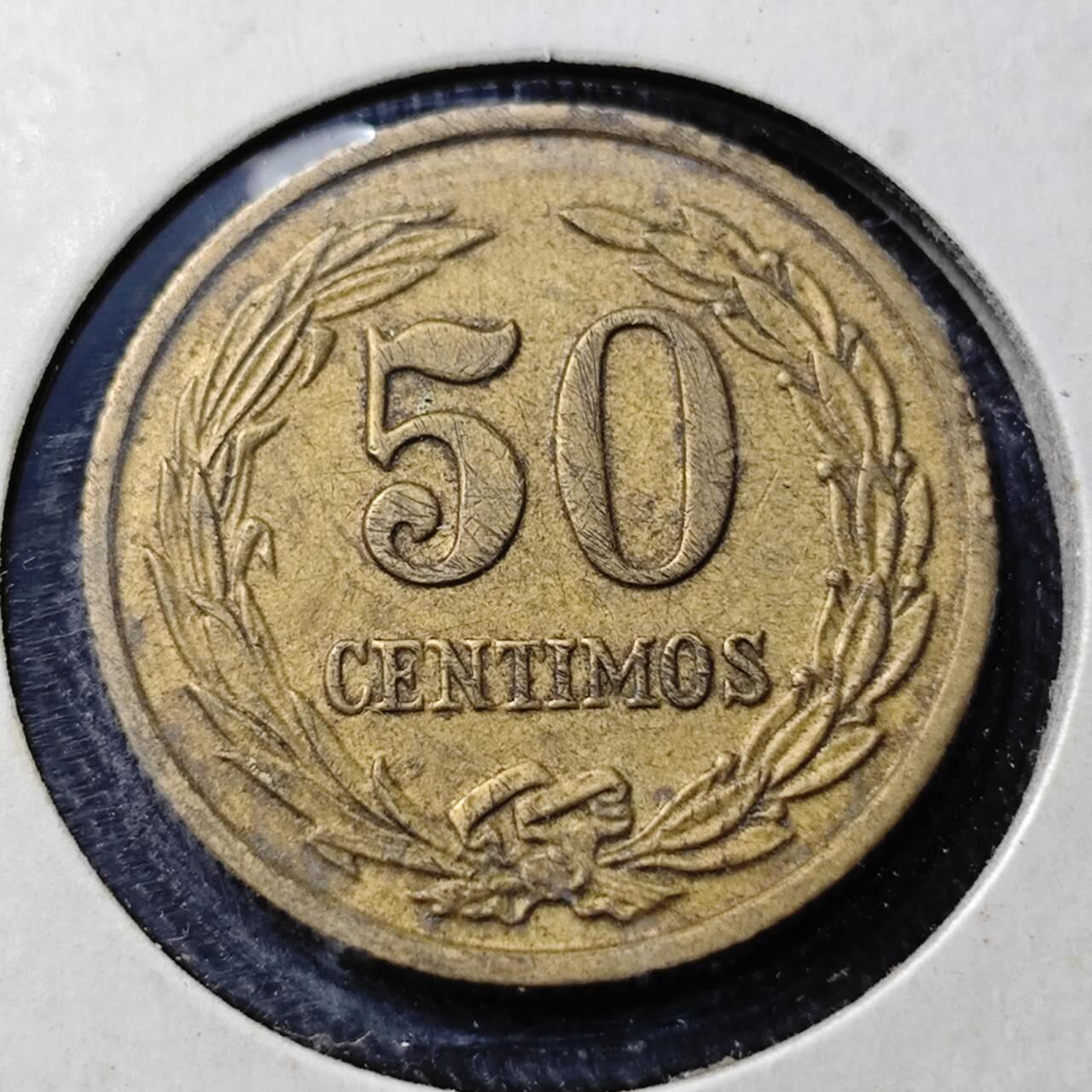 KK钱币收藏小铺  第398期 百期特拍（四拍之二） 2月预留时间 周末发货  1951巴拉圭50分铜币