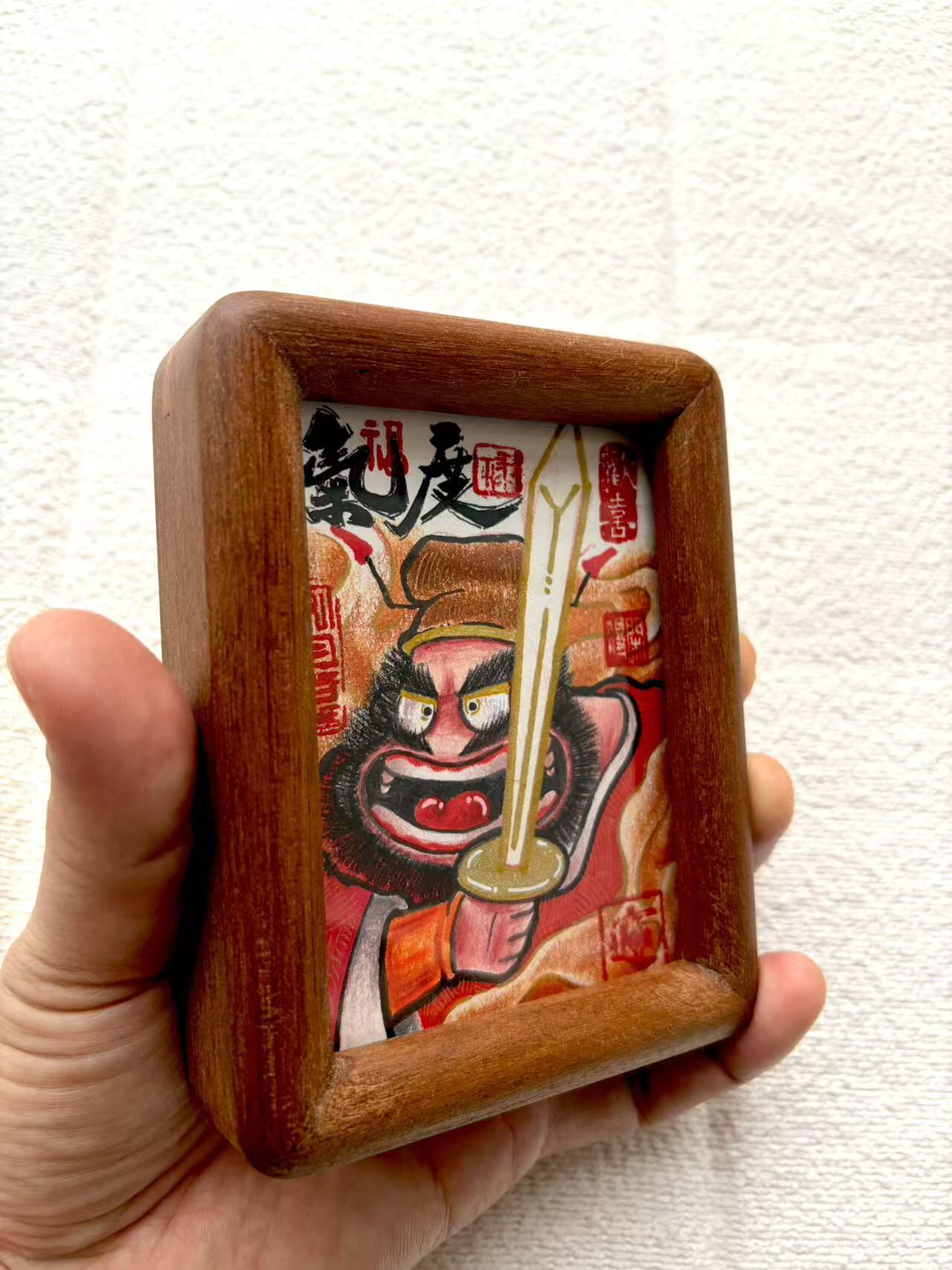 天玑星卡拍第167期《2.2周一截拍》持续收拍收评中 满赠卡需备注 【手绘画框】居子 钟馗 手绘摆台