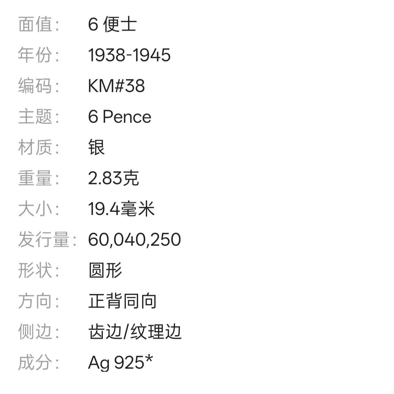 【春节前最后一拍，下一场3.3号】★第139加场★银币专场 不寄存，200包邮。不满200元，支付5元运费。《接受代拍 代送NGC评级》 24【无寄存】澳大利亚 1942年 6便士 银币 