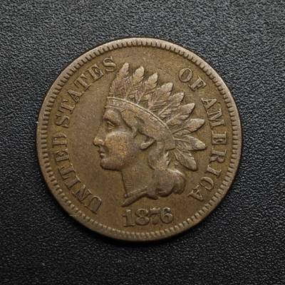 【淘币小摊】限时拍第八百六十拍  老铜币场  满百包邮可预留两周  周一统一发货  - 美国1876年印第安一分铜币