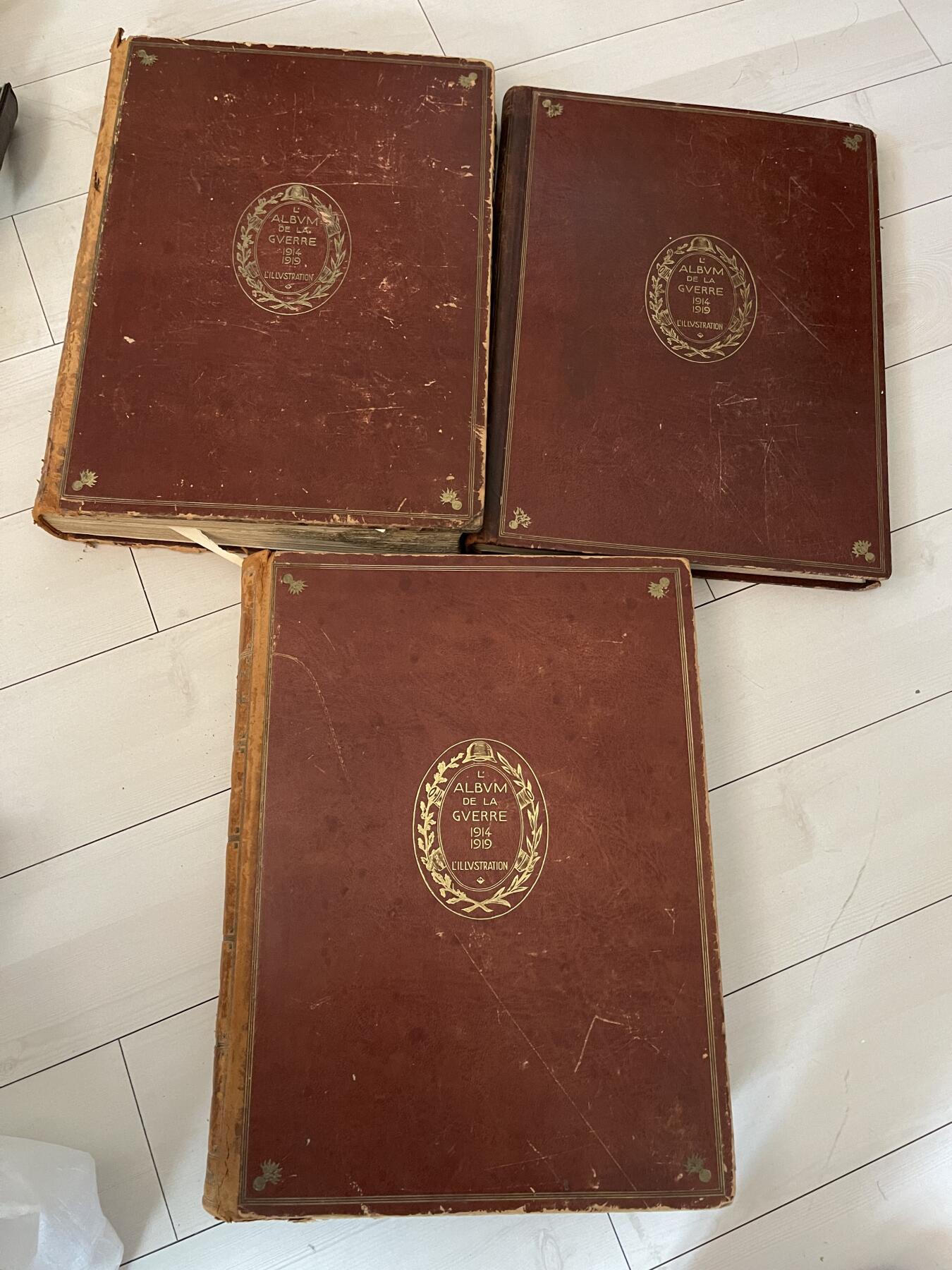 三本1922和1926年出版法国一战纪念画册图片书一本500第一次世界大战（可交换朝鲜章）