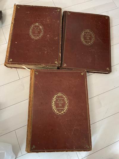 三本1922和1926年出版法国一战纪念画册图片书一本500第一次世界大战（可交换朝鲜章） - 三本1922和1926年出版法国一战纪念画册图片书一本500第一次世界大战（可交换朝鲜章）
