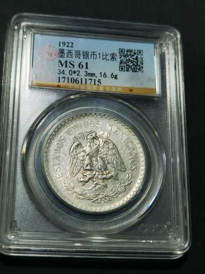 天下钱庄专场欢迎参拍 - 墨西哥鹰一比索银币