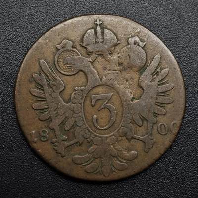 【淘币小摊】限时拍第八百六十拍  老铜币场  满百包邮可预留两周  周一统一发货  - 奥地利1800年3克鲁泽铜币