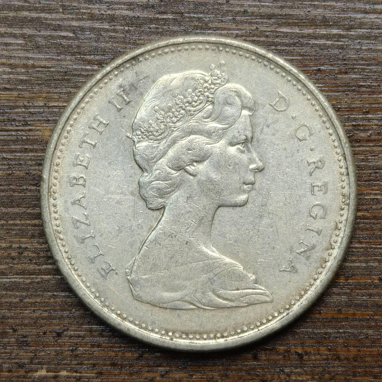 【春节前最后一拍，下一场3.3号】★第139加场★银币专场 不寄存，200包邮。不满200元，支付5元运费。《接受代拍 代送NGC评级》 18【无寄存】加拿大 1968年 伊丽莎白二世 25分 银币