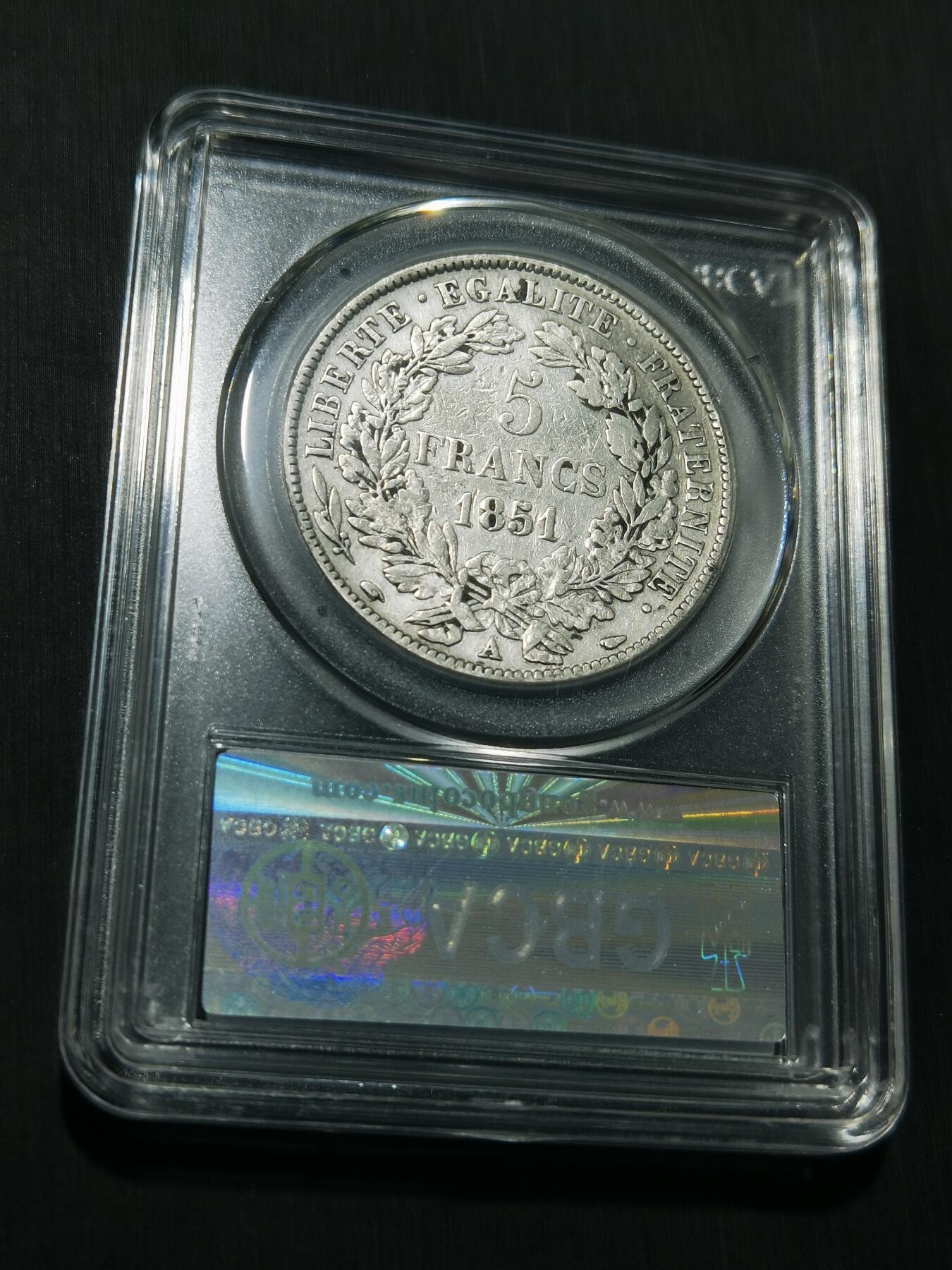 天下钱庄专场欢迎参拍 法国谷物女神5法郎银币