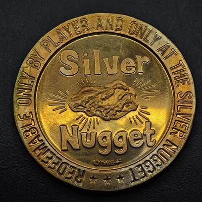 【淘币小摊】限时拍第八百五十八拍  散币场  满百包邮可预留两周  周一统一发货  - 美国1967年内华达州北拉斯维加斯Silver Nugget1美元代币铜币