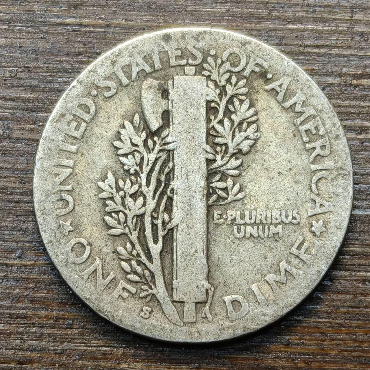 【春节前最后一拍，下一场3.3号】★第139加场★银币专场 不寄存，200包邮。不满200元，支付5元运费。《接受代拍 代送NGC评级》 91【无寄存】美国 10分 1920年 银币