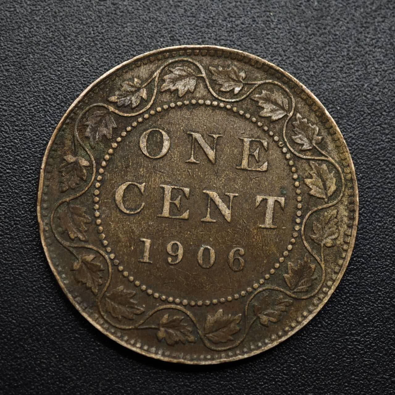 【淘币小摊】限时拍第八百六十拍  老铜币场  满百包邮可预留两周  周一统一发货  加拿大1906年爱德华七世一分铜币