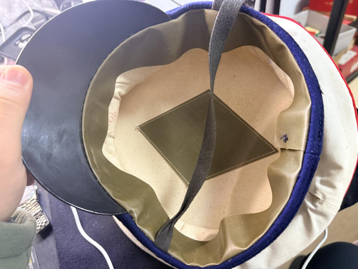 （店主清仓 大量自藏 制服徽章盛宴）罗岚⭐爱藏⭐甄选专拍第五场-分享拍场赚佣（实体经营） su-M72式井官大檐帽 帽瓦结实品好 约3号57头围 中拍送原品帽徽一个