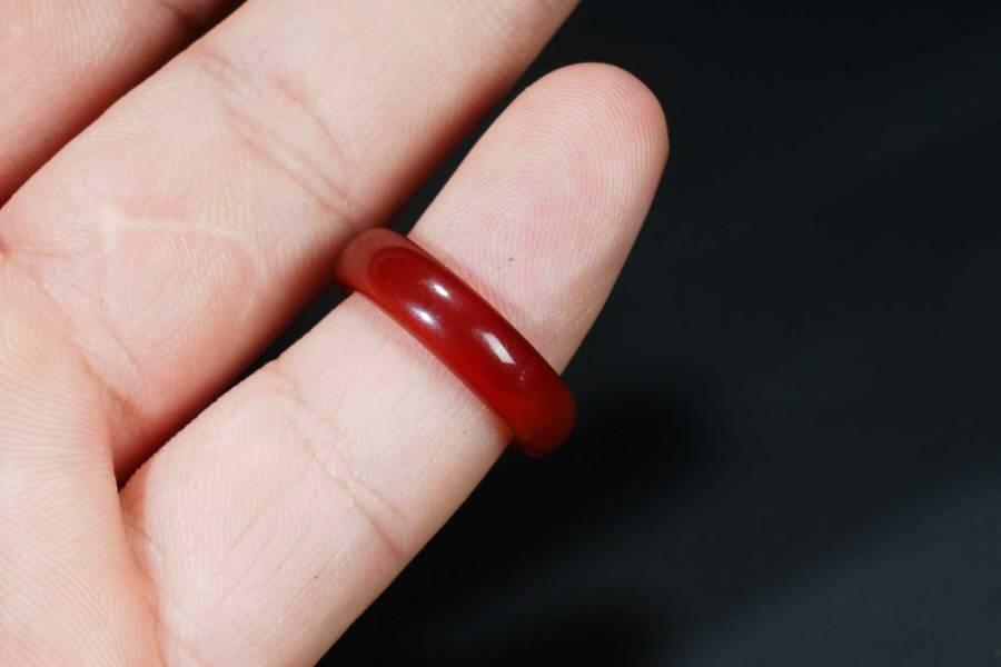 上海都达杂项专场十八（全场包邮） 天然红玛瑙戒指挂件