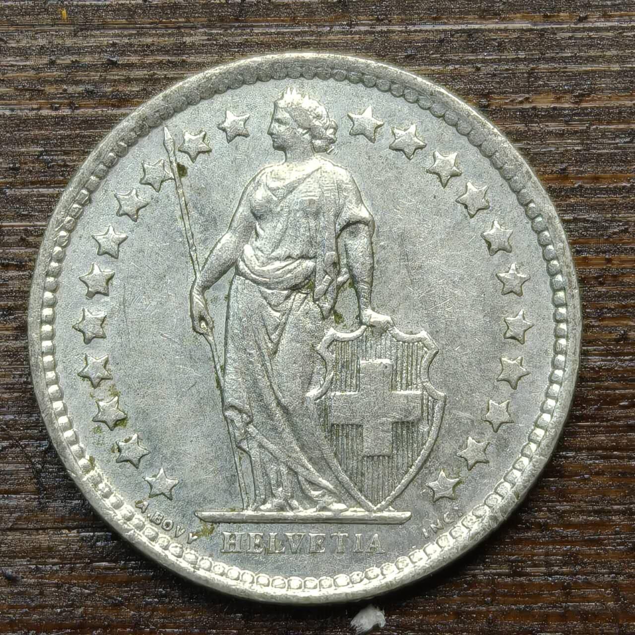 【春节前最后一拍，下一场3.3号】★第139加场★银币专场 不寄存，200包邮。不满200元，支付5元运费。《接受代拍 代送NGC评级》 16【无寄存】瑞士 1960年 1/2法郎 银币