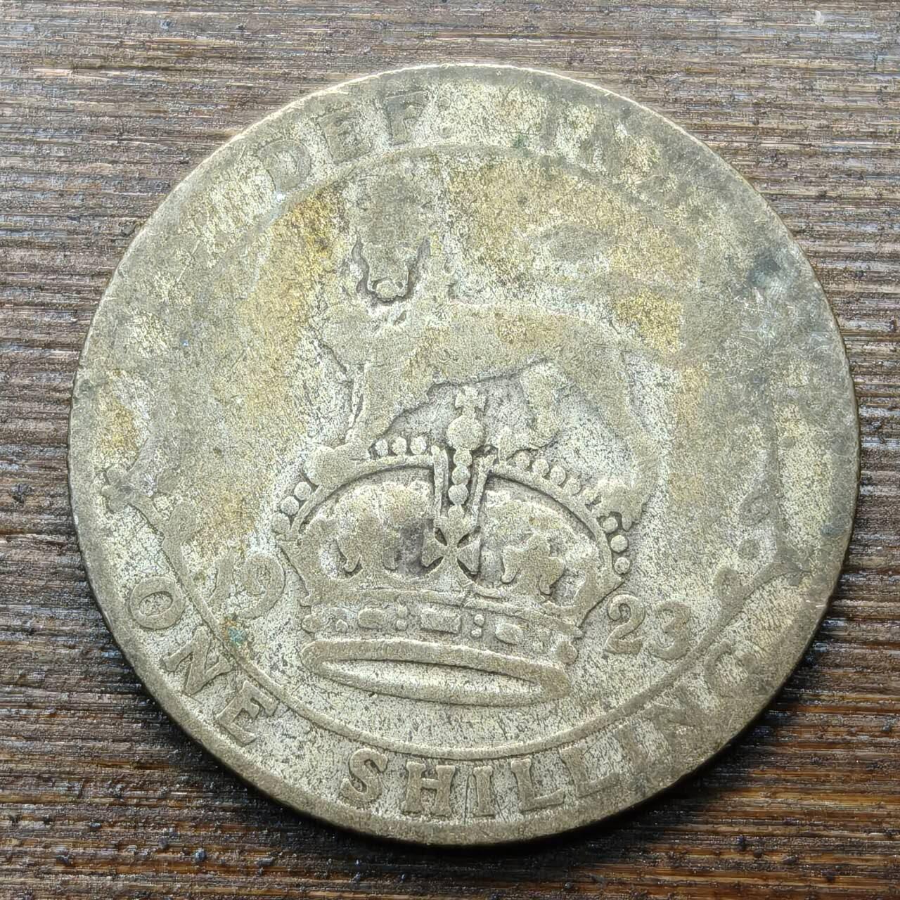 【春节前最后一拍，下一场3.3号】★第139加场★银币专场 不寄存，200包邮。不满200元，支付5元运费。《接受代拍 代送NGC评级》 95【无寄存】英国 1923年 1先令 银币