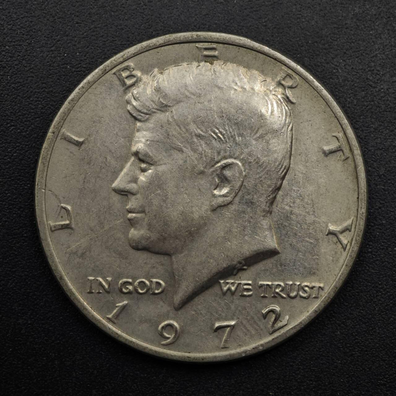 【淘币小摊】限时拍第八百五十八拍  散币场  满百包邮可预留两周  周一统一发货  美国1972年肯尼迪半美元