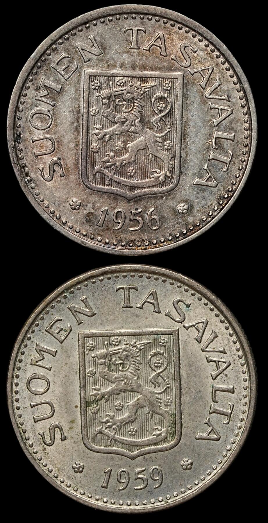 修遠堂世界钱币第103期 芬兰100马克银币2枚，总重10.38g，含银50%