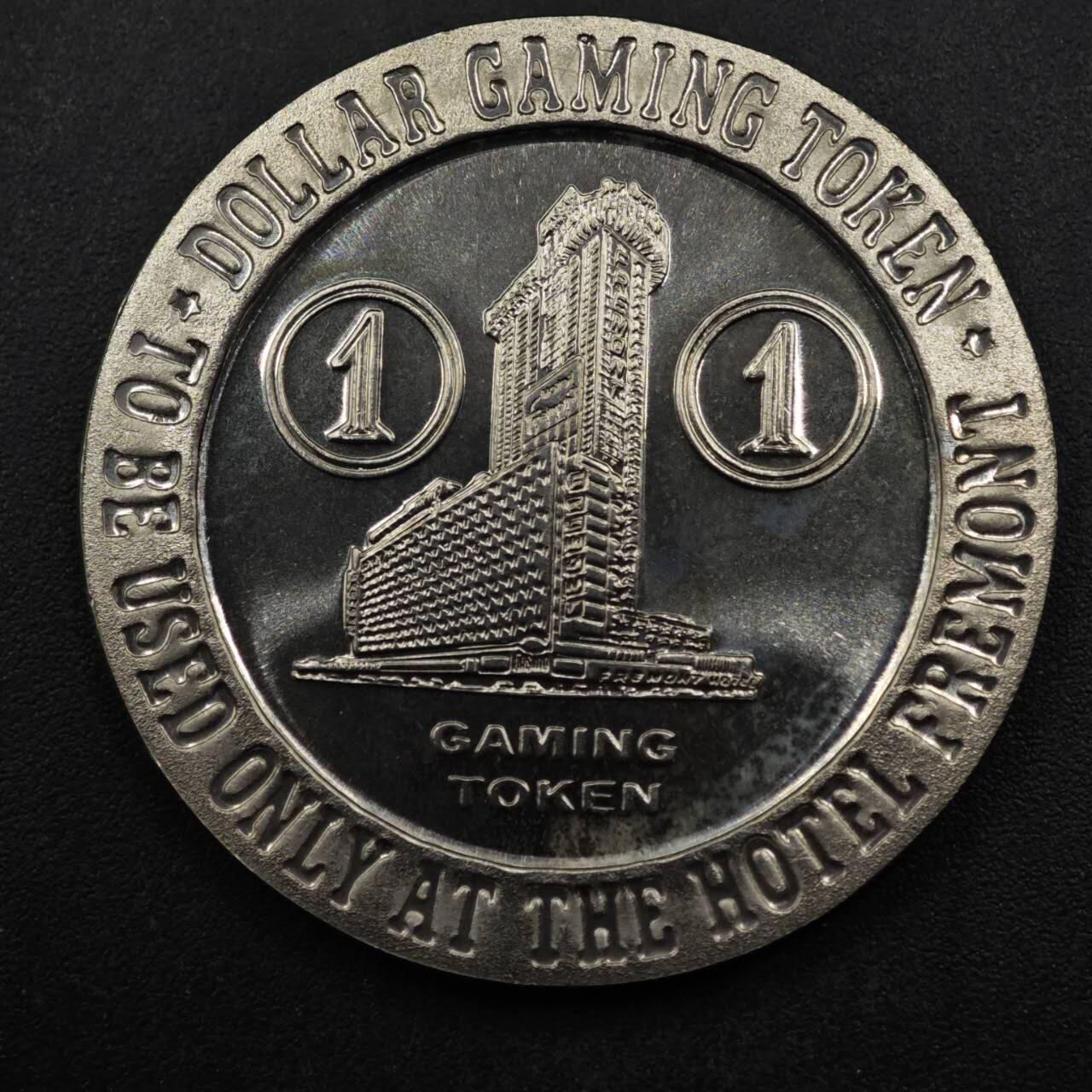 【淘币小摊】限时拍第八百五十八拍  散币场  满百包邮可预留两周  周一统一发货  美国1966年内华达州拉斯维加斯Fremont Hotel and Casino（弗里蒙特酒店赌场）1美元代币镍币