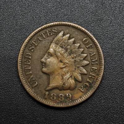 【淘币小摊】限时拍第八百六十拍  老铜币场  满百包邮可预留两周  周一统一发货  - 美国1889年印第安一分铜币