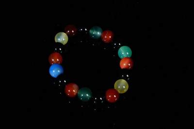 上海都达杂项专场十八（全场包邮） - 天然多彩色玛瑙手串 附鉴定证书