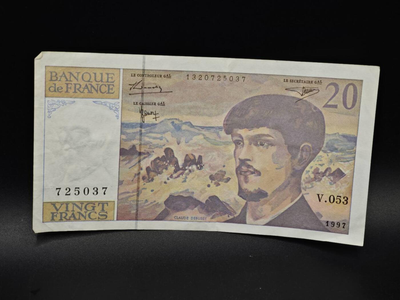 【淘币小摊】实时拍第八百五十九拍   无佣金福利纸币场   满百包邮可预留二周 每周一统一发货   法国20法郎纸币【有折】