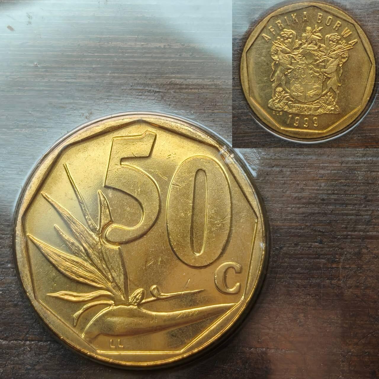 【春节前最后一拍，下一场3.3号】★第139加场★银币专场 不寄存，200包邮。不满200元，支付5元运费。《接受代拍 代送NGC评级》 143【无寄存】南非1999年硬币四枚 含一枚1兰特银币