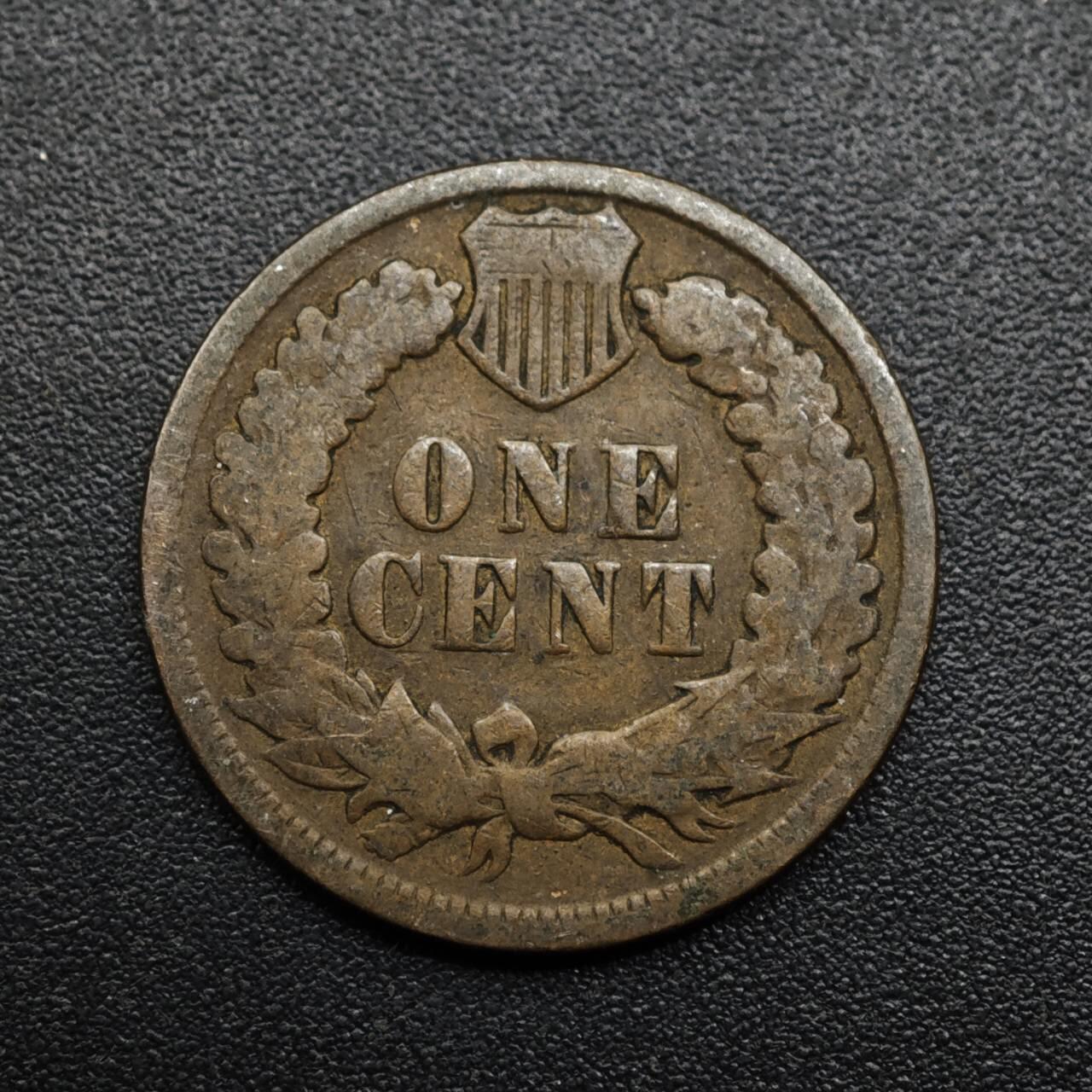 【淘币小摊】限时拍第八百六十拍  老铜币场  满百包邮可预留两周  周一统一发货  美国1895年印第安一分铜币