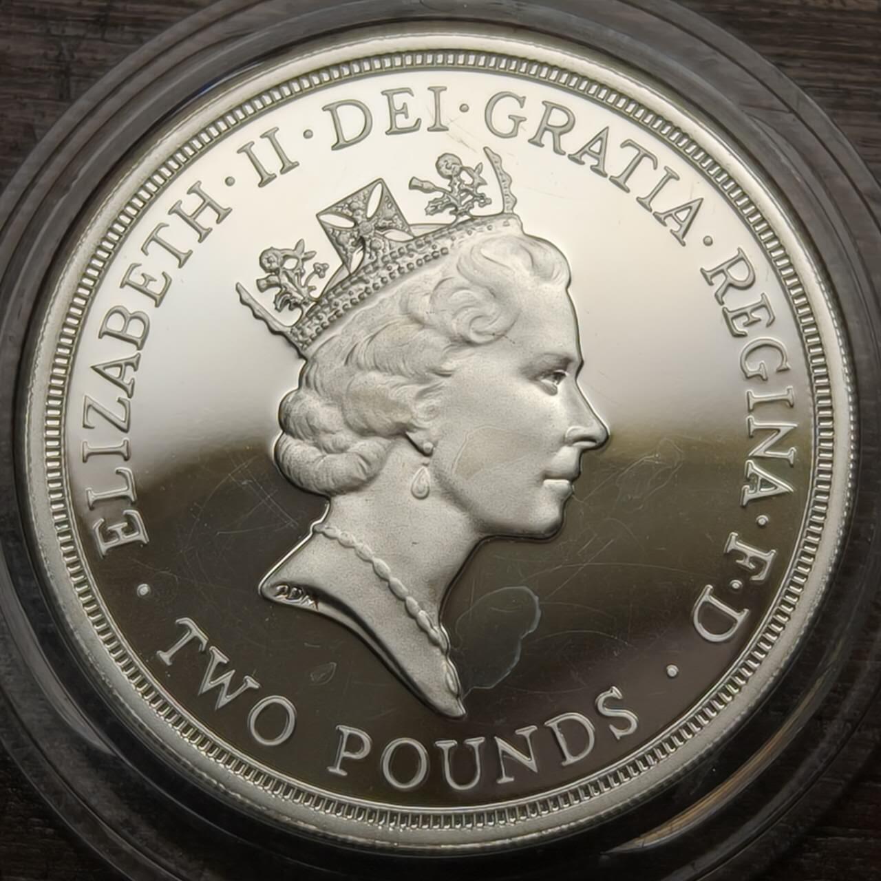 【春节前最后一拍，下一场3.3号】★第139加场★银币专场 不寄存，200包邮。不满200元，支付5元运费。《接受代拍 代送NGC评级》 133【无寄存】英国 1994年 2磅 银币 英格兰银行