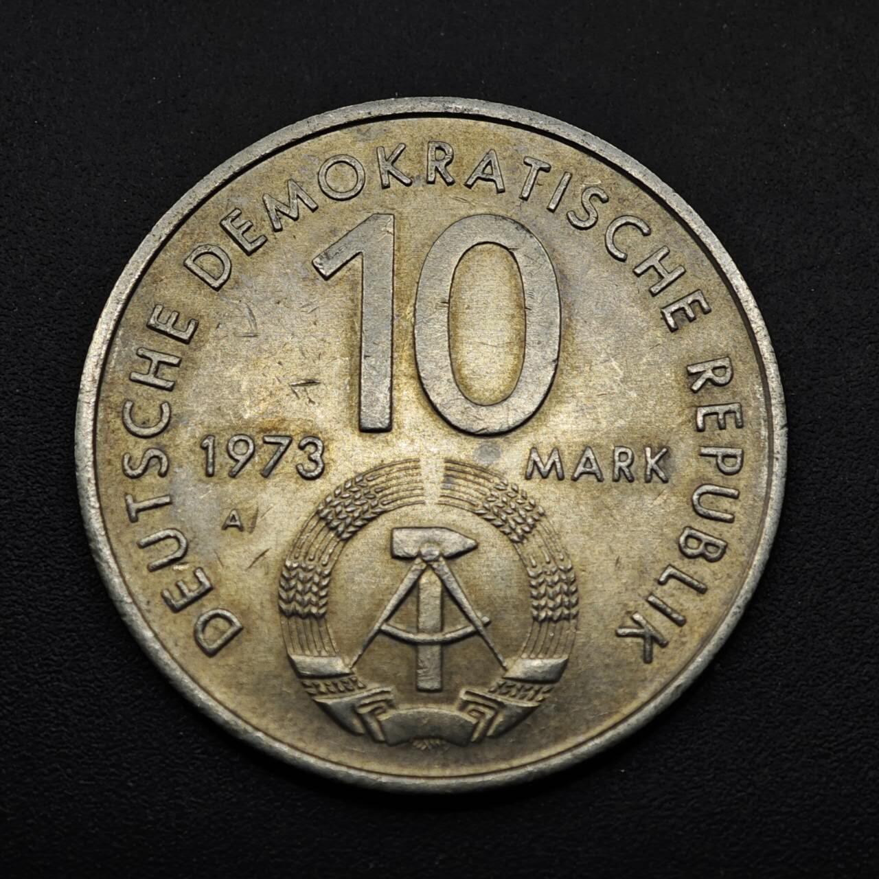 【淘币小摊】限时拍第八百五十八拍  散币场  满百包邮可预留两周  周一统一发货  东德1973年10马克纪念币