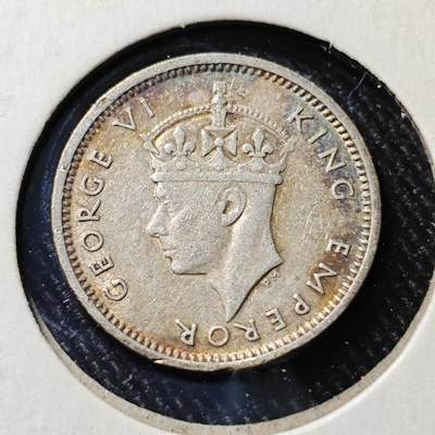 KK钱币收藏小铺  第398期 百期特拍（四拍之二） 2月预留时间 周末发货 -  1940英属南罗得西亚3便士银币