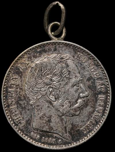 修遠堂世界钱币第103期 - 1898年丹麦海豚1克朗银币 7.21g ，含银80%，改吊坠