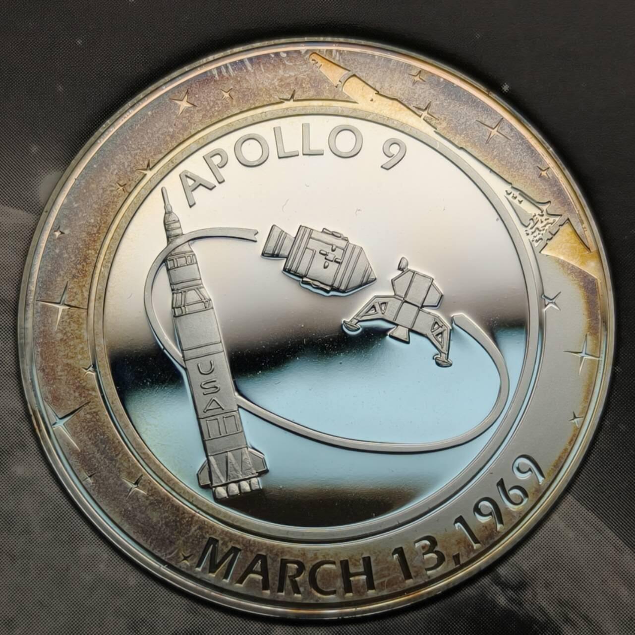 【春节前最后一拍，下一场3.3号】★第139加场★银币专场 不寄存，200包邮。不满200元，支付5元运费。《接受代拍 代送NGC评级》 142【无寄存】美国 铜质镀银 阿波罗登月纪念章