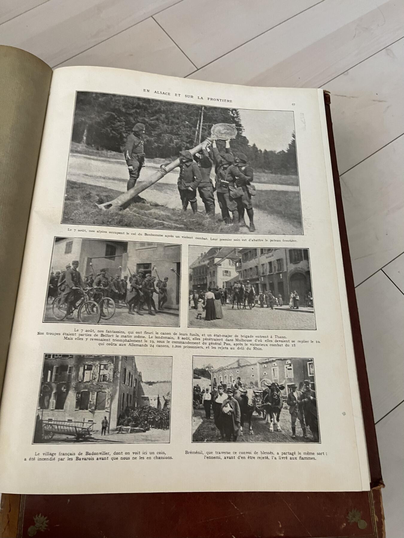 三本1922和1926年出版法国一战纪念画册图片书一本500第一次世界大战（可交换朝鲜章）