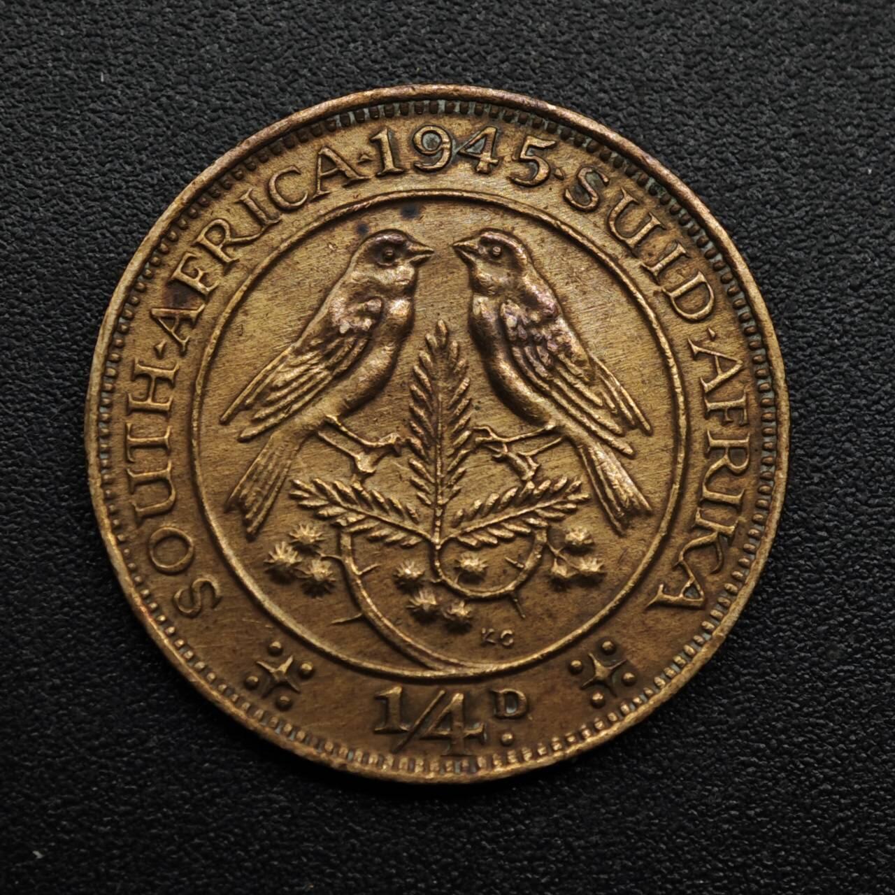 【淘币小摊】限时拍第八百六十拍  老铜币场  满百包邮可预留两周  周一统一发货  南非1945年乔治六世法新铜币