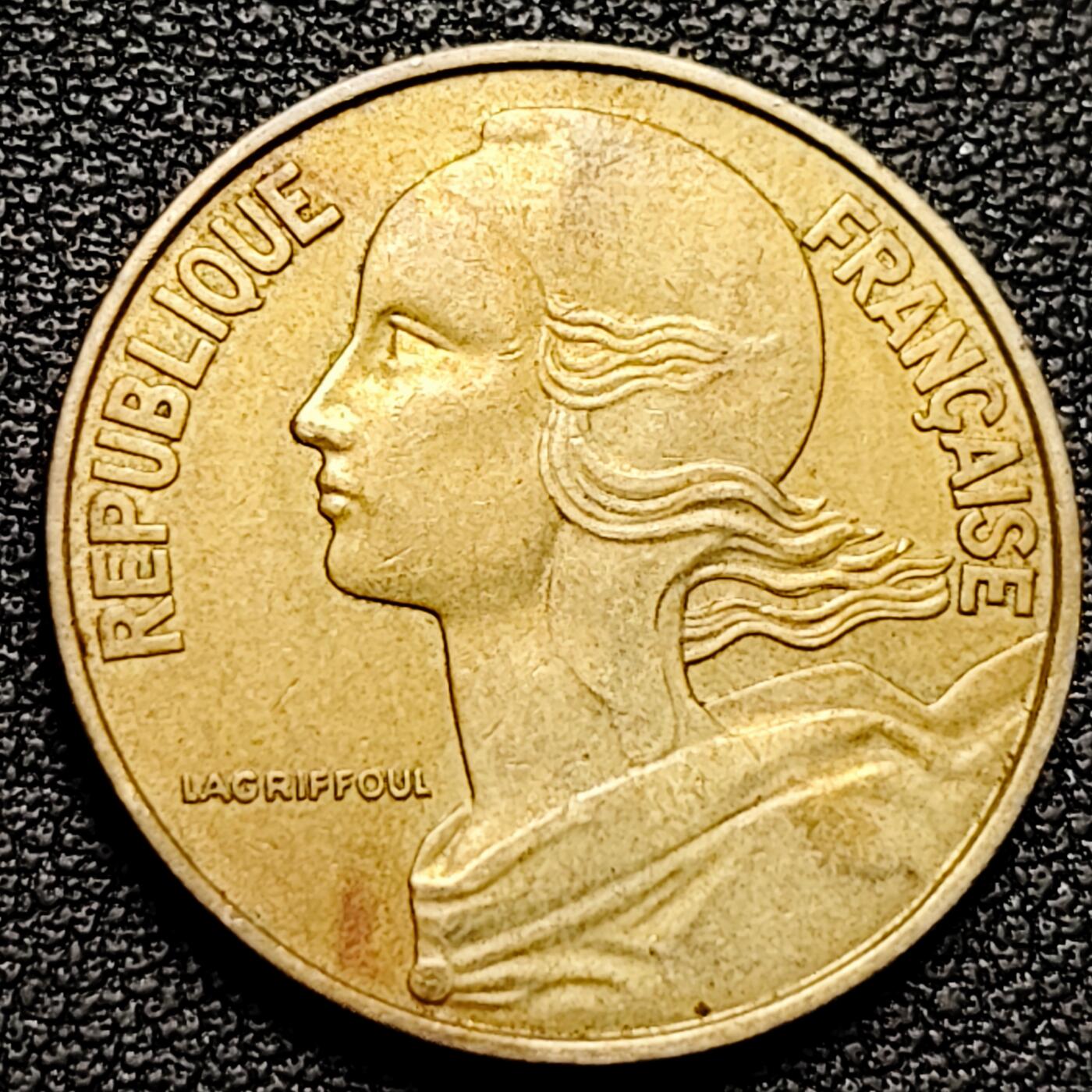 泉币菌-第180场- 精品福利场 法国1962年20生丁铜币 玛丽安娜 入欧前末版 绝版