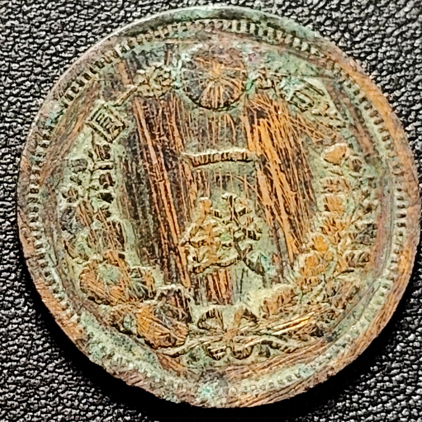 泉币菌-第180场- 精品福利场  日本明治十年 龙洋一钱铜币 28mm