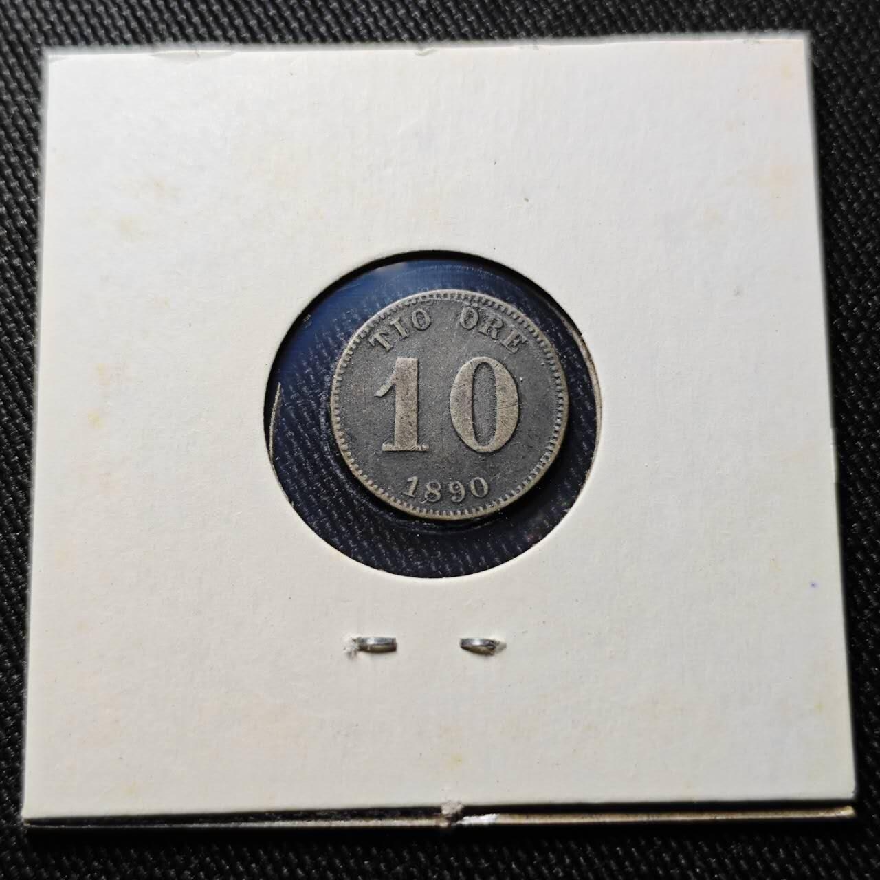 KK钱币收藏小铺  第398期 百期特拍（四拍之二） 2月预留时间 周末发货  1890瑞典10欧尔银币