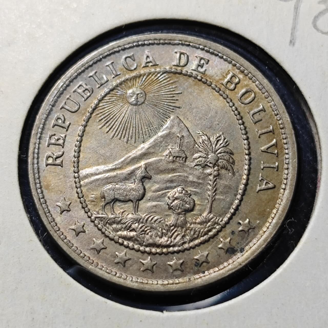 KK钱币收藏小铺  第398期 百期特拍（四拍之二） 2月预留时间 周末发货  1936玻利维亚10分镍币