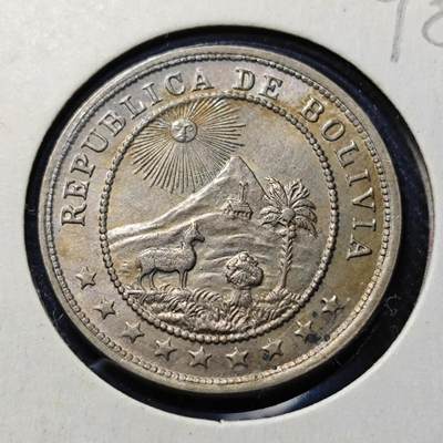 KK钱币收藏小铺  第398期 百期特拍（四拍之二） 2月预留时间 周末发货 -  1936玻利维亚10分镍币