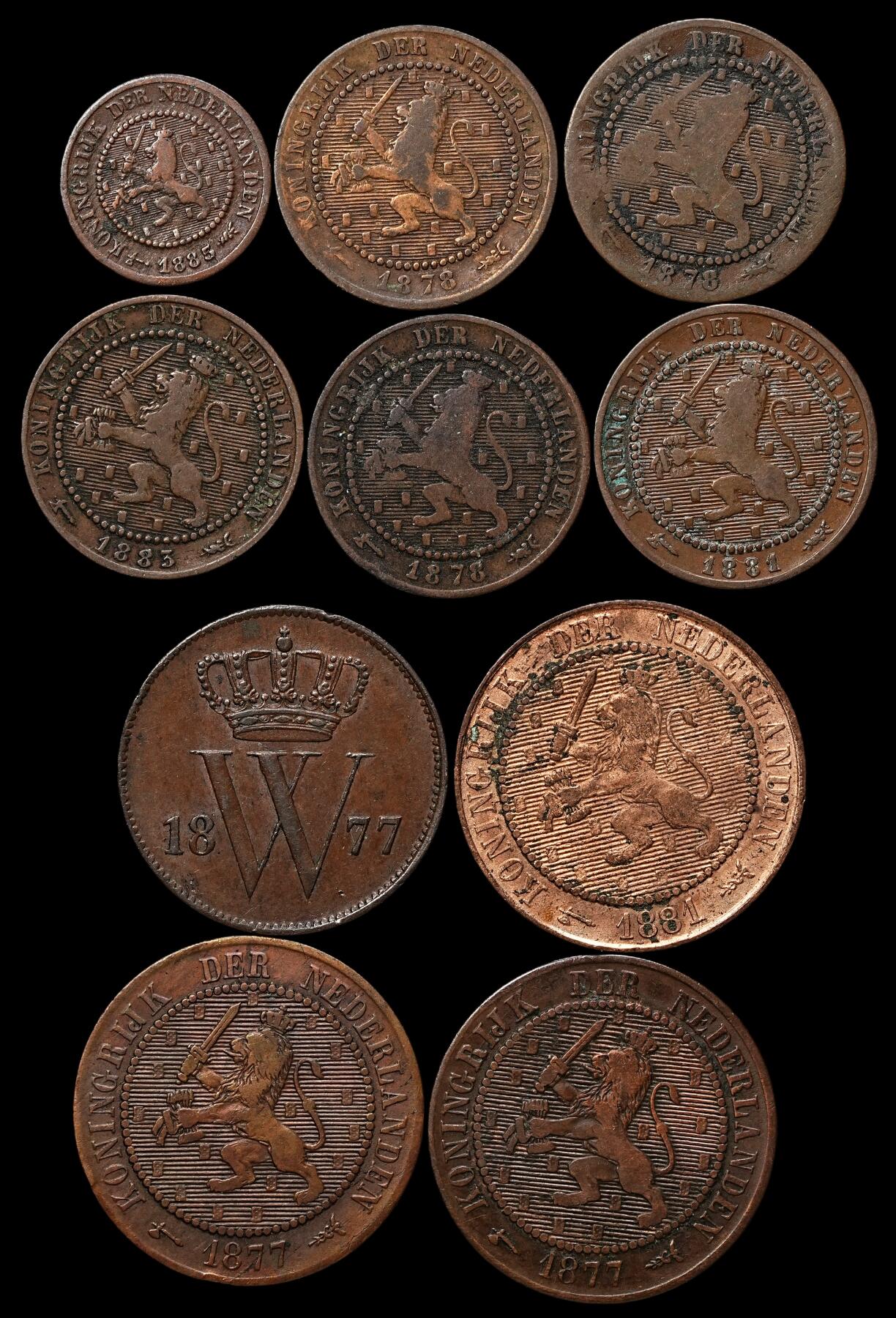 修遠堂世界钱币第103期 19世纪荷兰旧铜币 第一组