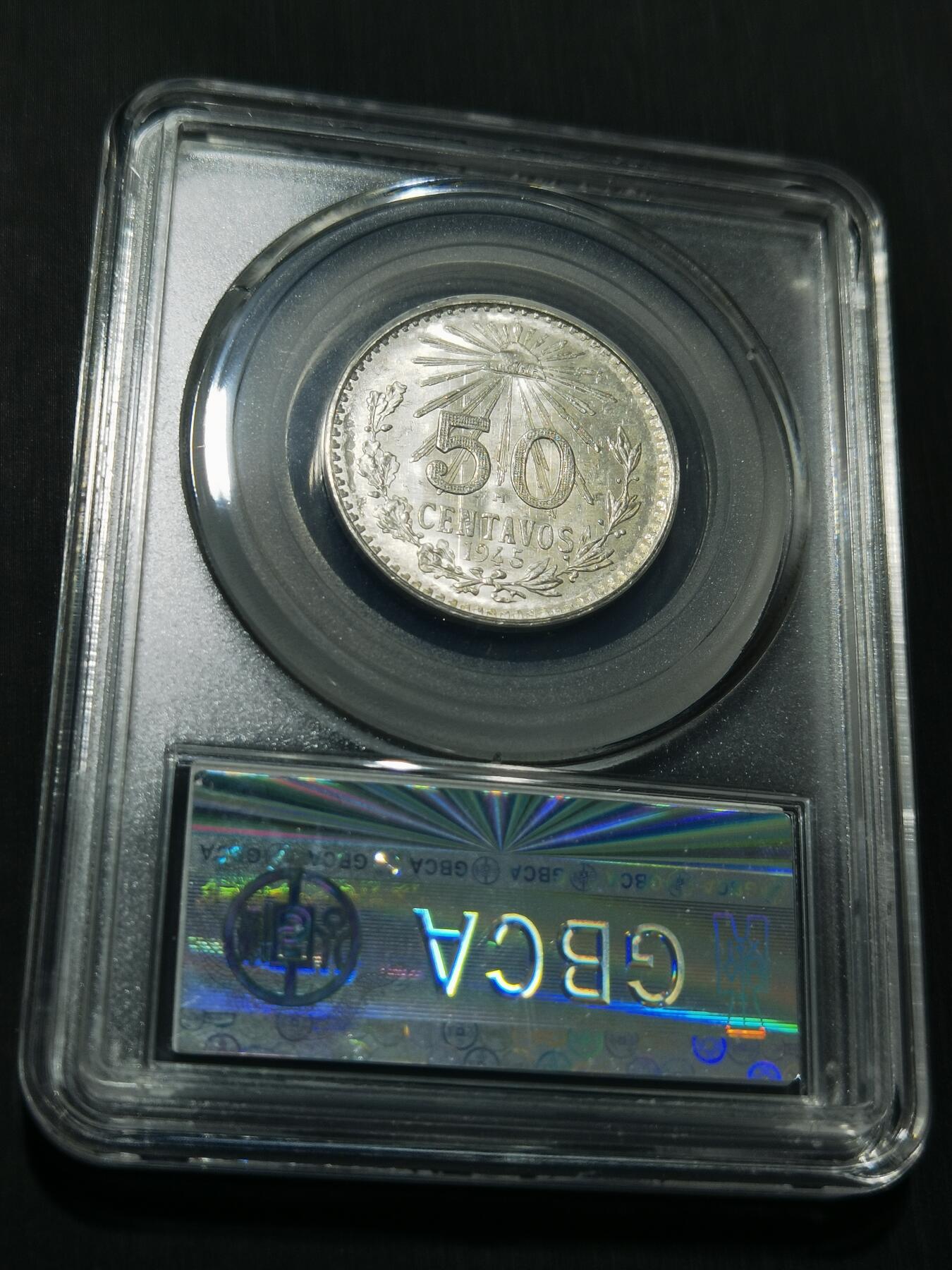 天下钱庄专场欢迎参拍 墨西哥小鹰50分银币