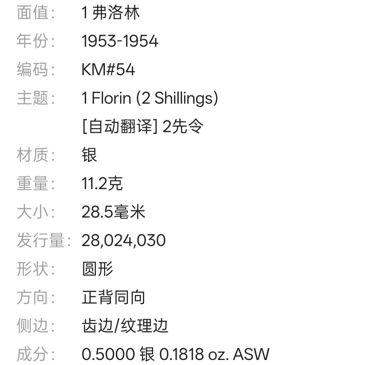 【春节前最后一拍，下一场3.3号】★第139加场★银币专场 不寄存，200包邮。不满200元，支付5元运费。《接受代拍 代送NGC评级》 114【无寄存】澳大利亚 1953年 1佛罗林 银币