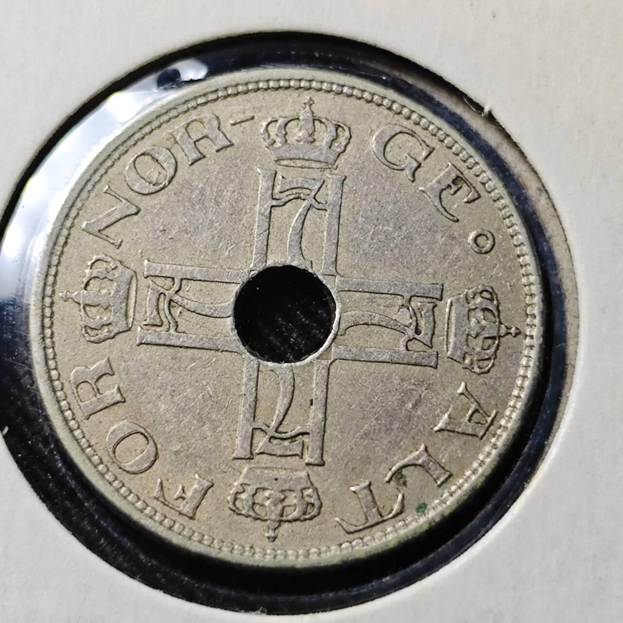 KK钱币收藏小铺  第398期 百期特拍（四拍之二） 2月预留时间 周末发货  1922挪威1克朗镍币