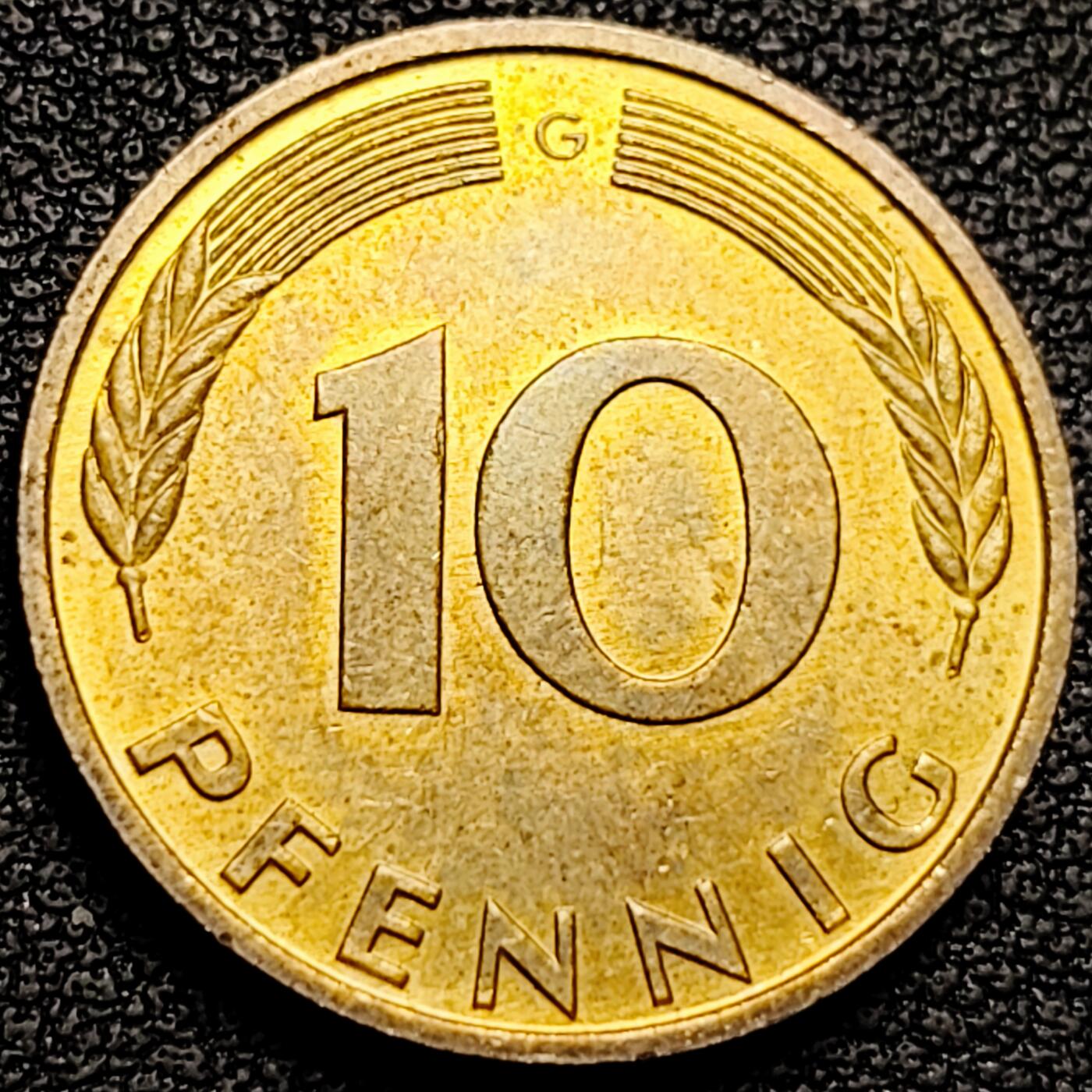 泉币菌-第180场- 精品福利场 1989 联邦德国10芬尼21.5mm 